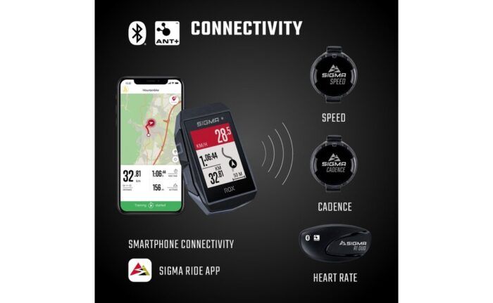 Sigma ROX 11.1 Evo HR set Bike Computer connectivity